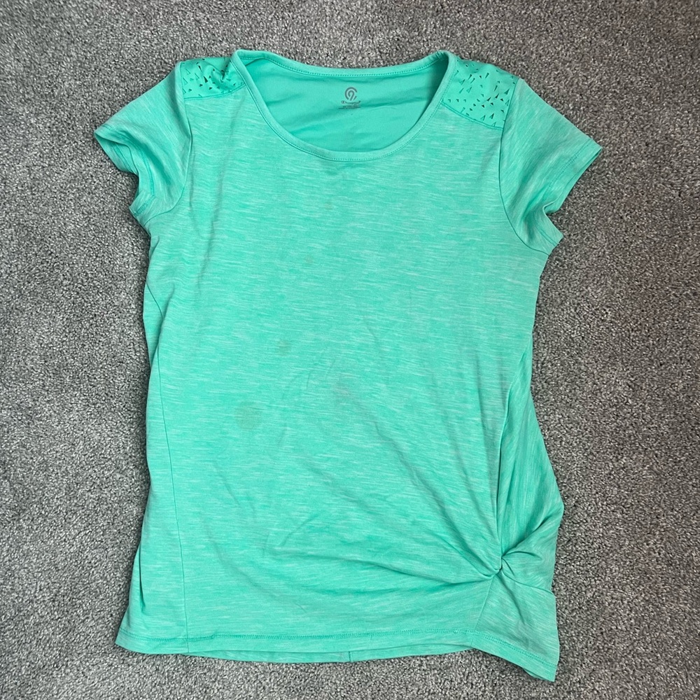 Champion Girls XL (14-16) Turquoise Athletic Top